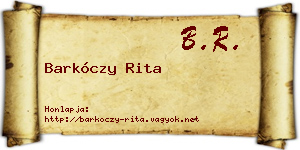 Barkóczy Rita névjegykártya
